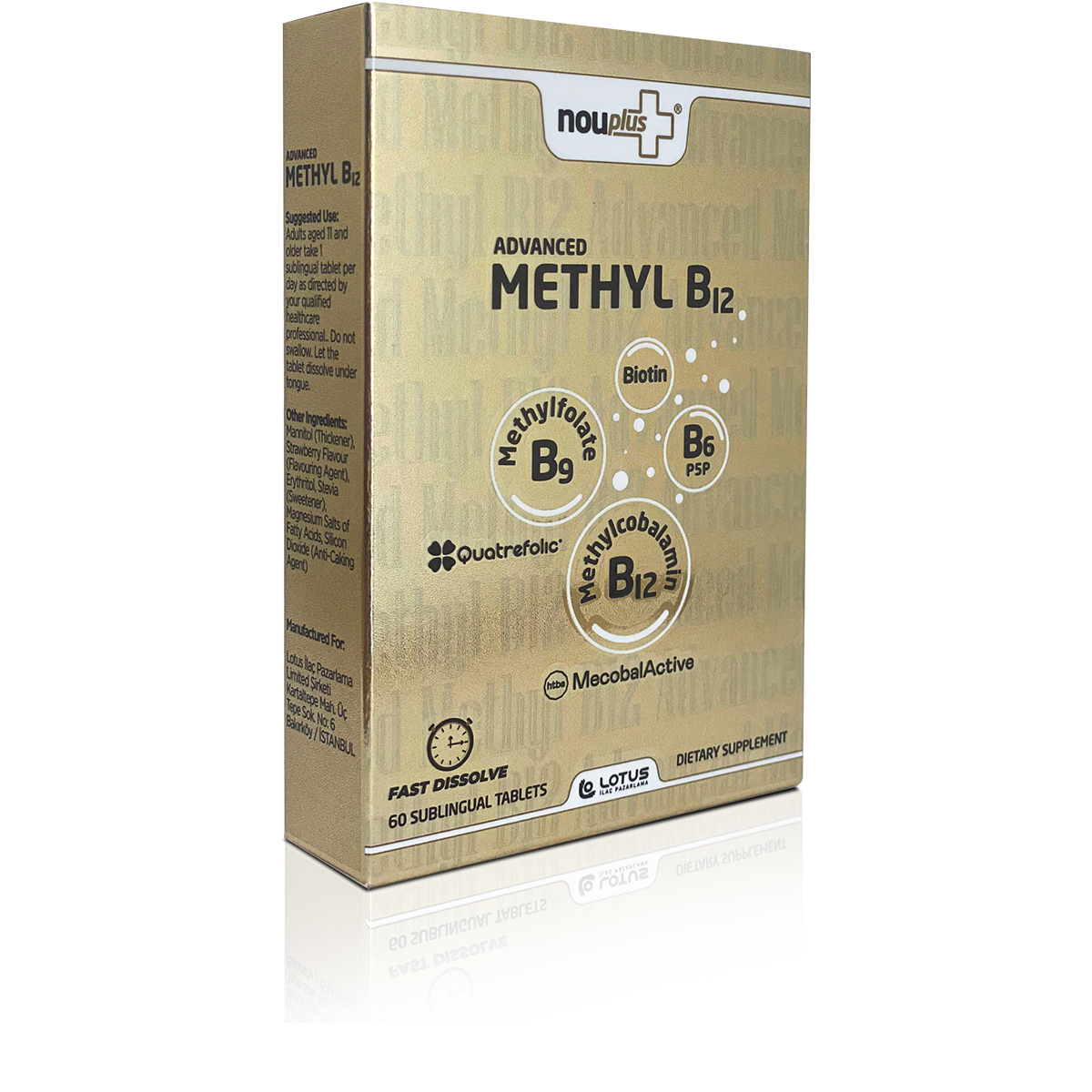 Nouplus Advanced Methyl B<sub>12</sub> Dilaltı Tablet